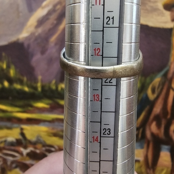 Vintage Buffalo Turquoise Signed Sterling Large Statement Ring - Picture 5 of 12